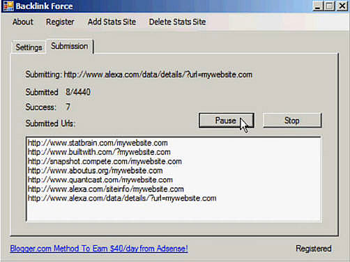 Download the famous Backlink Force SEo software